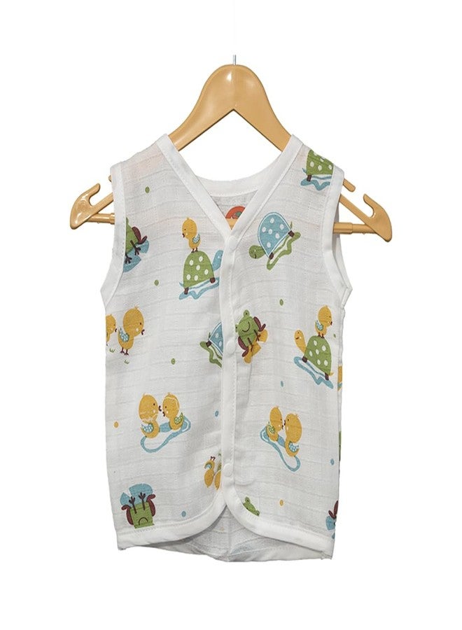 DearChamp طقم ملابس نوم للأطفال حديثي الولادة من القطن العضوي النقي من ديرشامب، للجنسين، مكون من قطعتين (أبيض، 3-6 أشهر) - Image 4