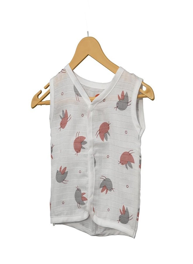 DearChamp طقم ملابس نوم للأطفال حديثي الولادة من القطن العضوي النقي من ديرشامب، للجنسين، مكون من قطعتين (أبيض، 3-6 أشهر) - Image 3