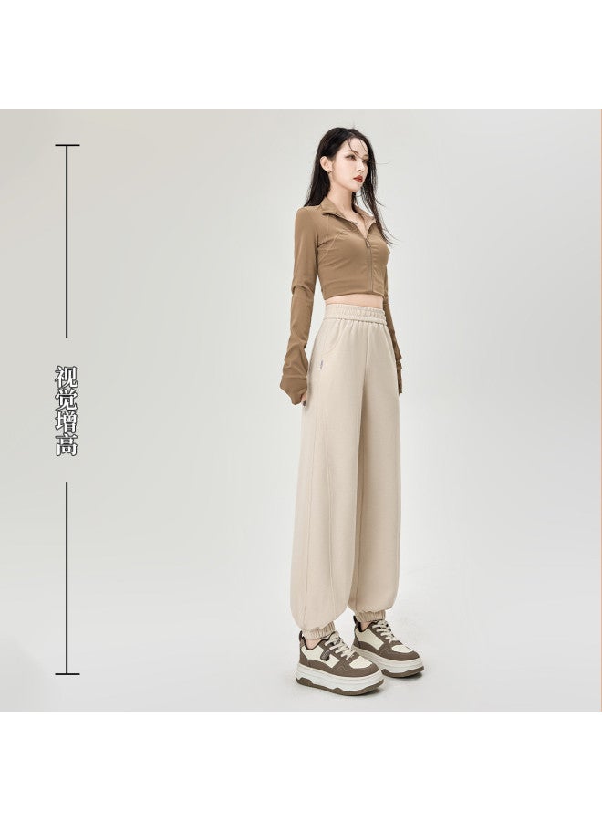 Hstyle Women's Cuffed Pants For Spring/fall 2025 - High-waisted Wide-leg Trousers With Premium Look, Slimming Effect, Comfortable For Casual & Office Wear, Versatile Styling - Image 5