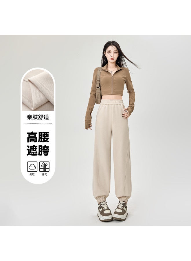Hstyle Women's Cuffed Pants For Spring/fall 2025 - High-waisted Wide-leg Trousers With Premium Look, Slimming Effect, Comfortable For Casual & Office Wear, Versatile Styling - Image 4