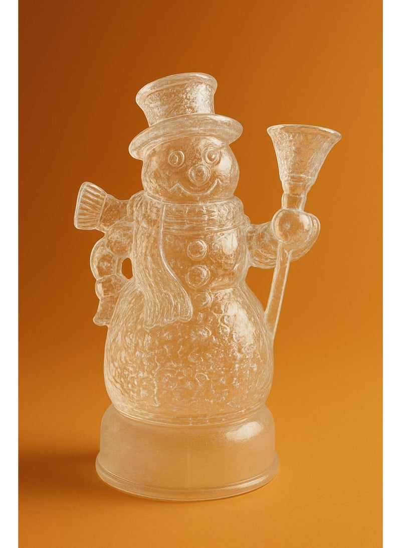 ميلز تمثال رجل الثلج المضاء بتقنية LED - ديكور احتفالي مضيء - Image 2