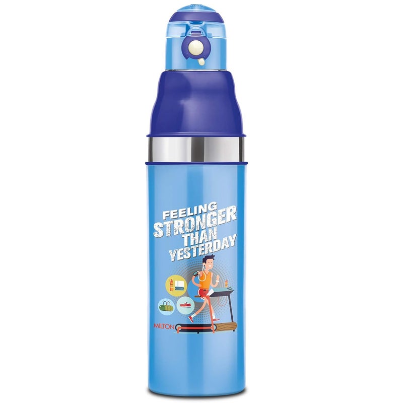 Milton Milton Kool Stunner 900 Kids Plastic Insulated Water Bottle, 660 ml, Sipper Bottle, Leak Proof, BPA Free, Food Grade, School & Picnic Bottle, Cyan  - Image 1