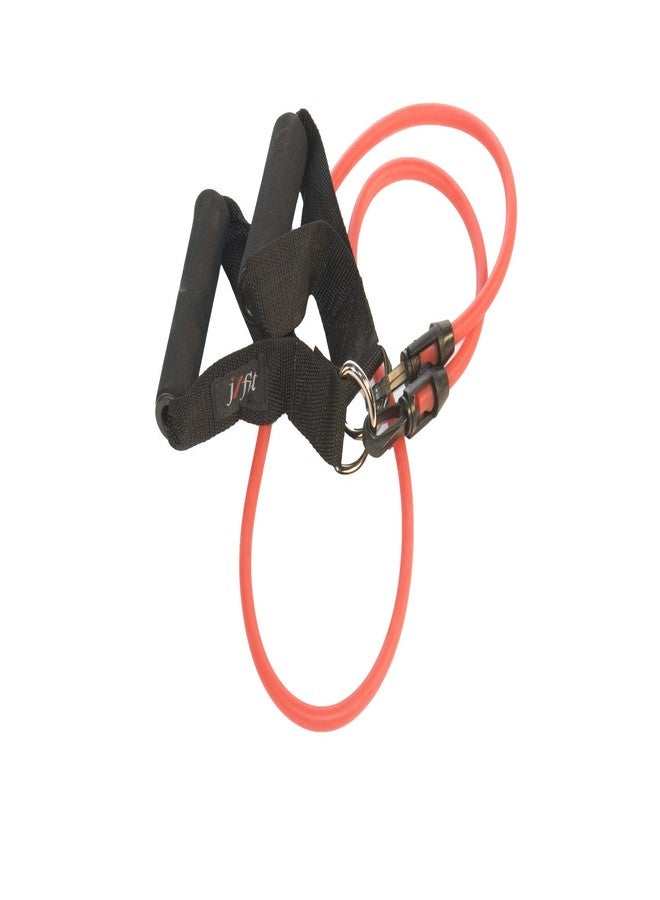 JFIT Light Resistance Tubing with Handles,Yellow 6 LBS