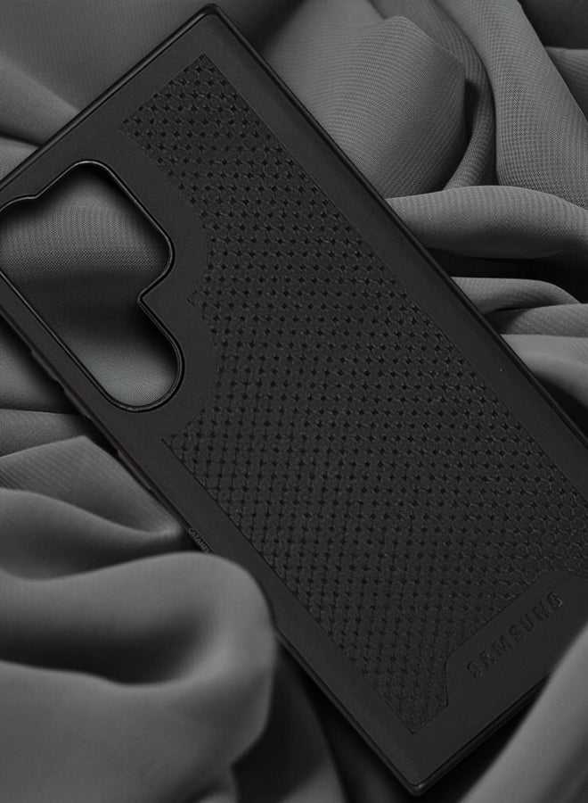 CATANES 3 Pack For Samsung Galaxy S24 Ultra Case and 2 Screen Protectors Anti-slip Textured Design Scratch Resistant Shock Absorbing Case Cover Black - Image 3