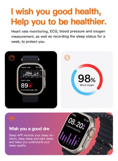 Smart Watch T800 Ultra Health Fitness Tracker Sport Watch 49MM Cellular Version Bluetooth Call Wireless Charging Multifunctional And Multilingual Fitness Modes Health Monitoring Orange - pzsku/ZB333801F3F8A41724544Z/45/_/1718367797/c46a5eba-fd8b-43b8-b753-f579e5e874d6