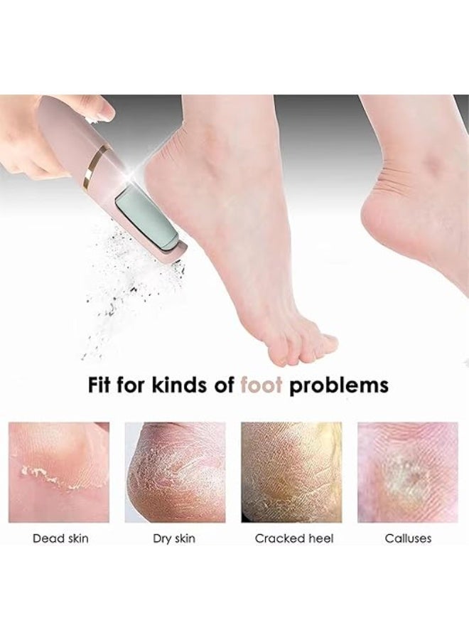 Flawless Electric Foot  File Hard Skin Remover, Callus Remover for Feet & Dead Skin Remover Electric, USB Rechargeable Waterproof Foot Grater with 2 Heads for Dry Cracked Heels, Pedicure Tools - Image 5