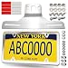 FBJTDQ Trailer License Plate Bracket Holder with Stainless Steel Slim Car Tag Frame for Truck Boats RVs Universal License Plates with Mounting Kit - Image 2