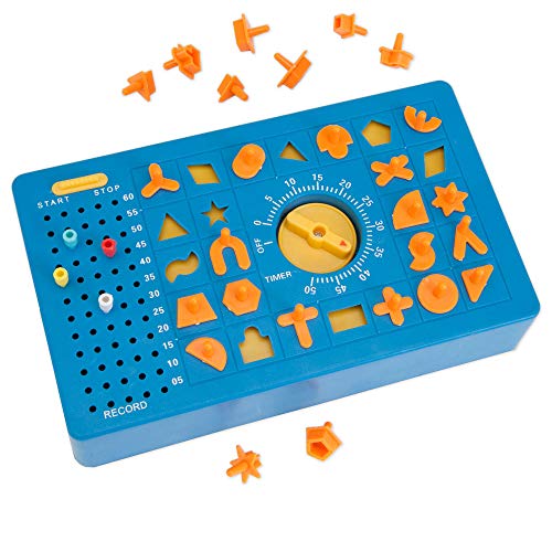 Bits and Pieces TimeShock Retro Timed Fun Board Game with Timer and Pop-up Tray - Measures 9" x 5" x 2" - Image 1