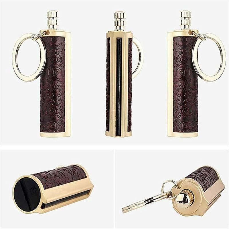 Refillable Waterproof Permanent Match: 15000 Strikes Pocket Size Keychain Lighter - Lightweight Metal Survival Tool for Outdoor Camping Hiking Emergency Use - Image 4
