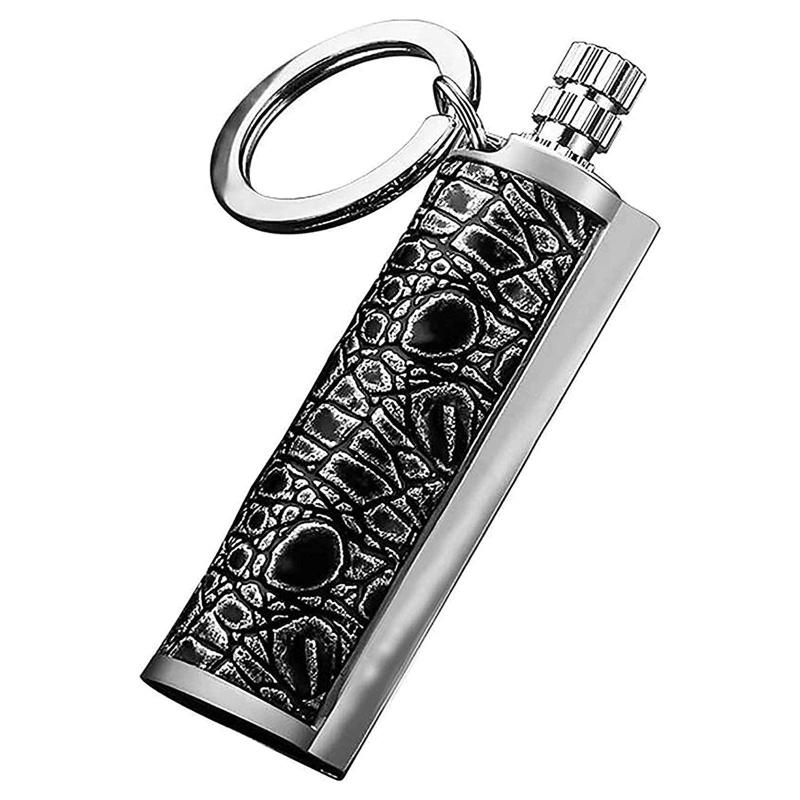Refillable Waterproof Permanent Match: 15000 Strikes Pocket Size Keychain Lighter - Lightweight Metal Survival Tool for Outdoor Camping Hiking Emergency Use - Image 1