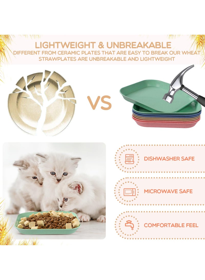 NajmStyle 8 Pcs Cat Bowl,5.7 Inch Shallow Cat Food Dish,Whisker Fatigue Relief Cat Bowl, Cat Wet Feeding Bowls,Wide and Small Pet Plate for Kittens and Short Legged Cat - Image 5