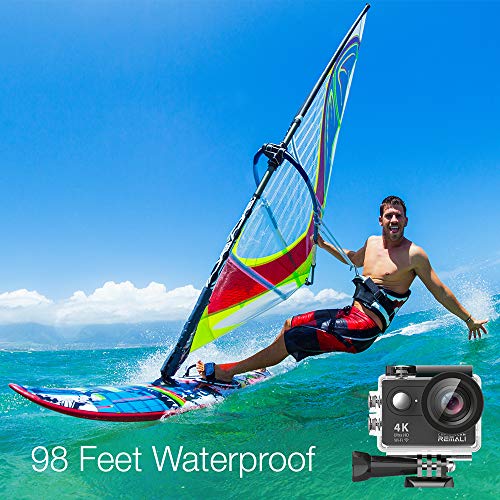 REMALI CaptureCam 4K60FPS Waterproof Action Camera 21-Piece Complete Kit and 3 Batteries — Amazing Family Sports Camera That Captures Best Moments — Great for Baseball, Fishing & Travel Adventures - Image 4