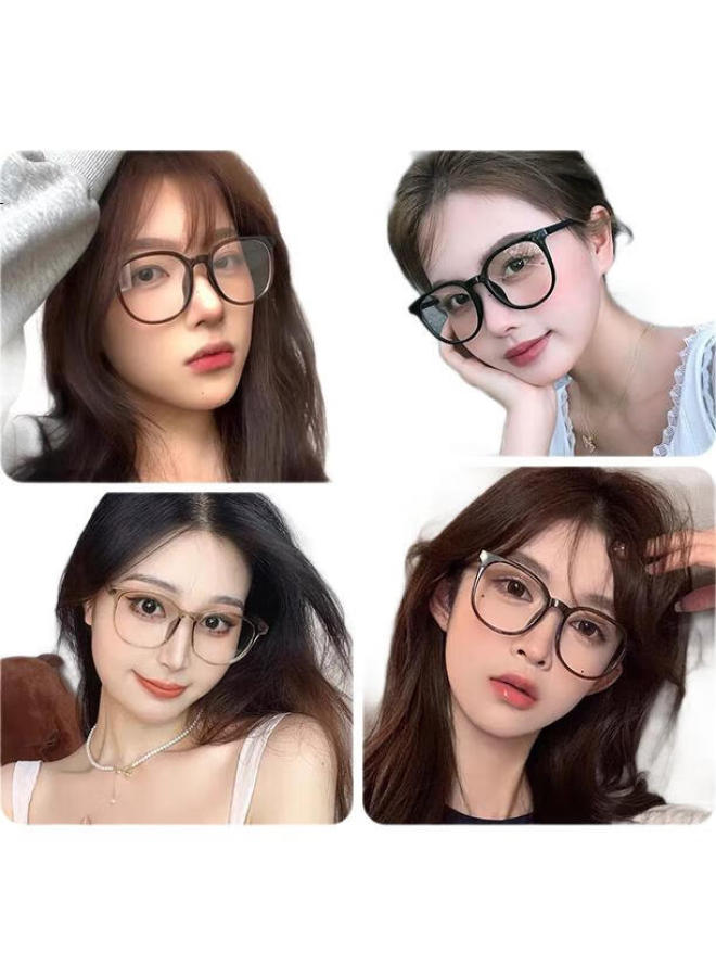 LOHO Ultra-Light Glasses Women'S Small Face Myopia Degree Can Be Equipped With Blue Light Blocking Lenses Round Face Eyeglass Frame Zeiss Lenses - Image 1