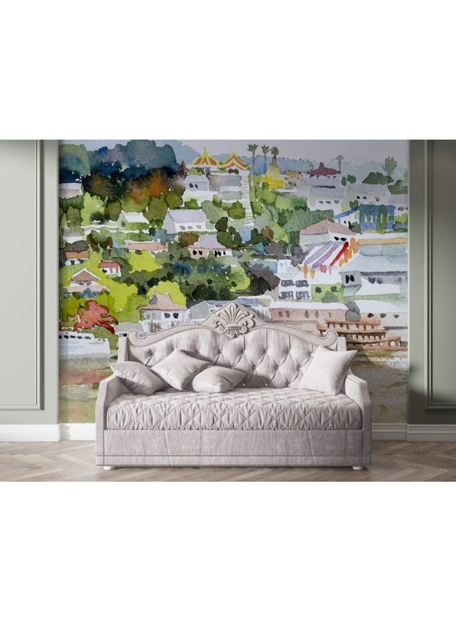 Home Gallery Mekong River Passenger Ship Fabric Wallpaper Covers An Area ​​Up To 4.2Mx3M With Adhesive  And Smoothing Tool - Image 2