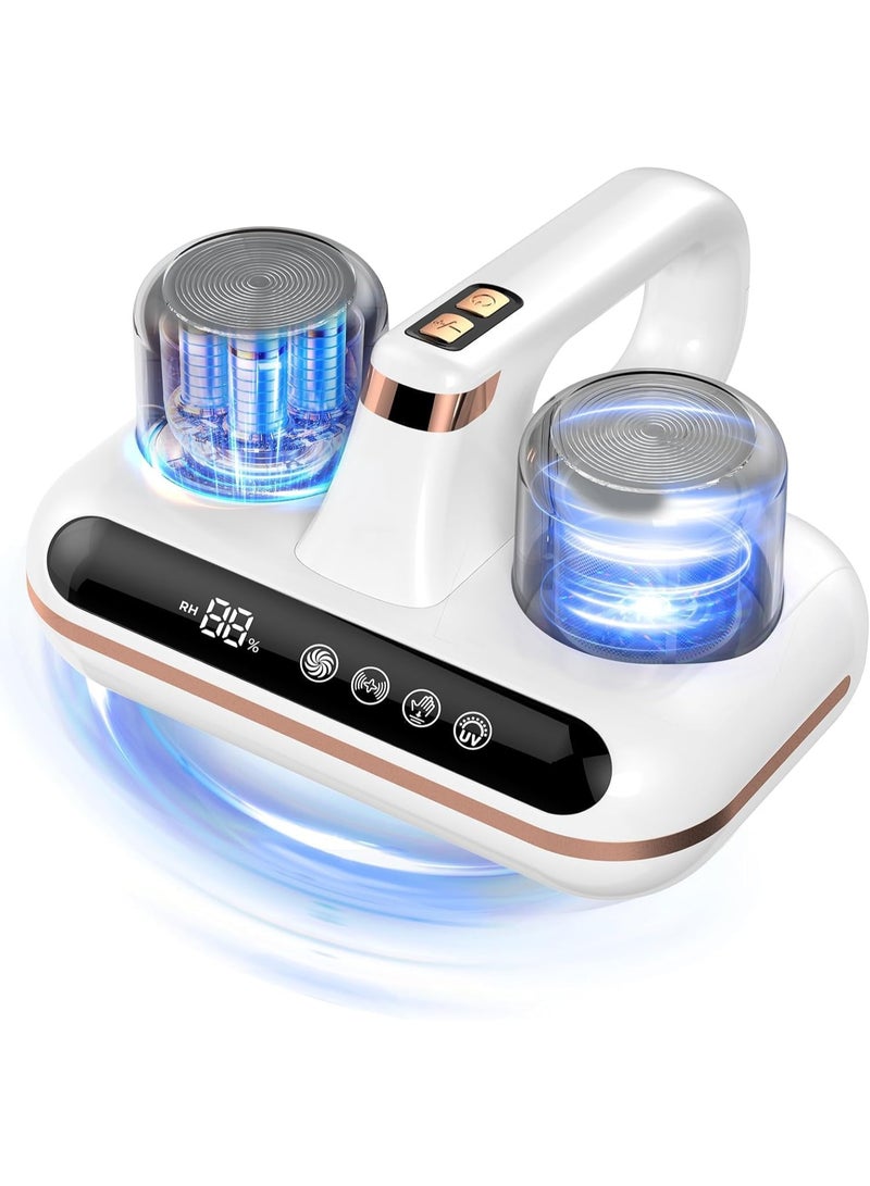 5-in-1 Wireless Mattress Vacuum Cleaner with LED Display  Portable Handheld Bed Vacuum  14Kpa Powerful Suction & UV-C Light Mattress Cleaner  for Dust & Pet Hair - Image 1