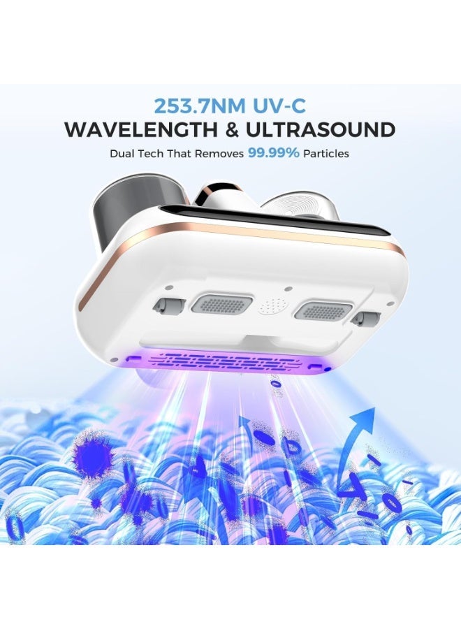 5-in-1 Wireless Mattress Vacuum Cleaner with LED Display  Portable Handheld Bed Vacuum  14Kpa Powerful Suction & UV-C Light Mattress Cleaner  for Dust & Pet Hair - Image 2