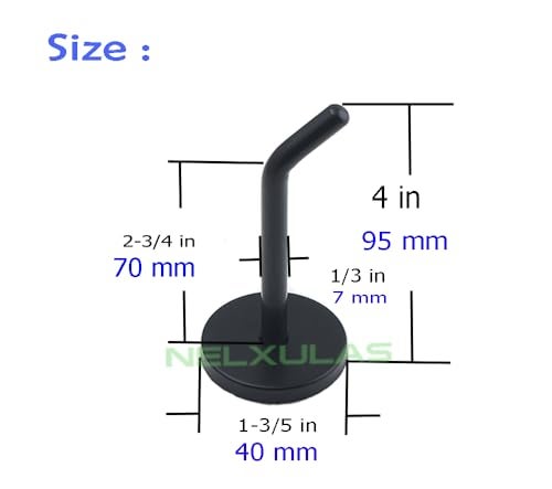 NELXULAS Classic Black Stainless Steel Heavy Duty Coat Hook, Durable Robe Hanger Wall Mount Hook, Perfect Touch Your Bathroom, Bedroom, Closets, Wardrobe, Kitchen (4", 4 PCS) - Image 3