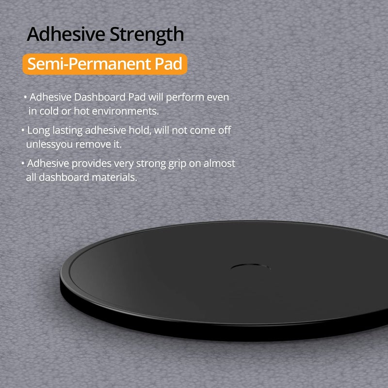 iOttie Adhesive Dashboard Pad for Car Mounts Dashboard Pad, Black , 3.1"L - Image 3