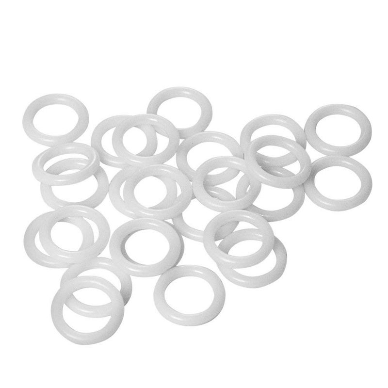 Cutelec 50pcs White Plastic Rings for Roman Shades 5/8"(16mm),Café Curtain Rings - Image 4