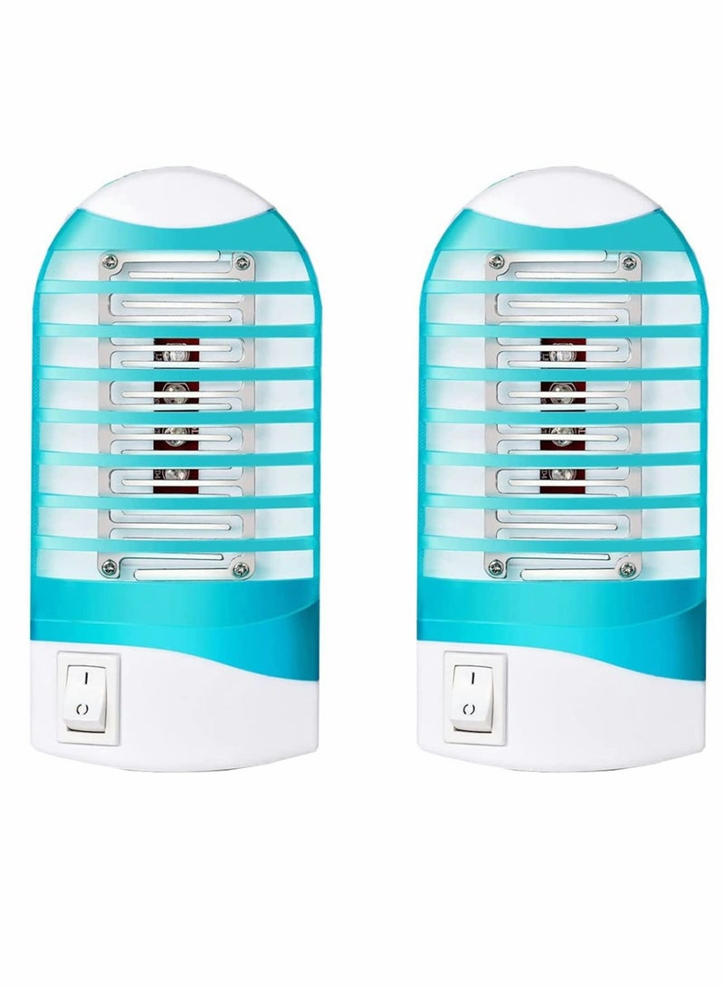 Excefore Indoor Bug Zapper for Home, Mosquito Killer Trap Zapper, Electric Fly Trap Zapper for House Plug in Bug Killer Light Lamp Eliminates Flying Pests, 2 Pcs - Image 1