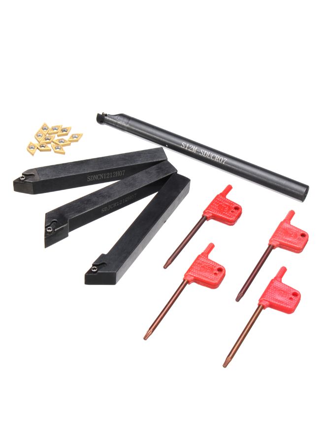 NIBEMINENT 18-Piece Lathe Turning Tool Set Multicolour 0.586kg - Image 4