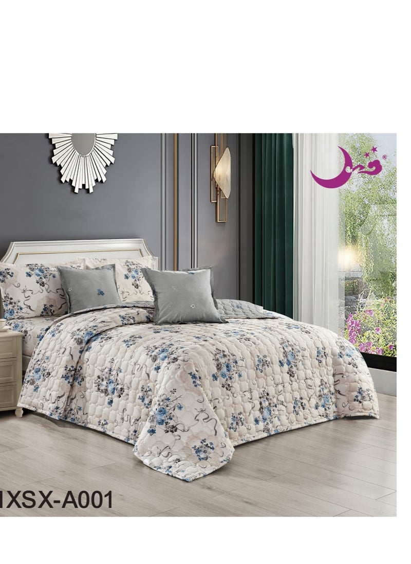 Floral Compressed Double Quilt Set 6 Pieces Size 250x230 Cm - pzsku/ZB33445EFA23743E674A9Z/45/_/1728743617/85d5a33a-33c4-4cc4-8385-d33547edece0