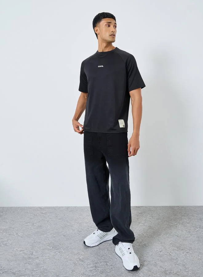 Styli Oversized Minimal Print Heavy Jersey T-Shirt