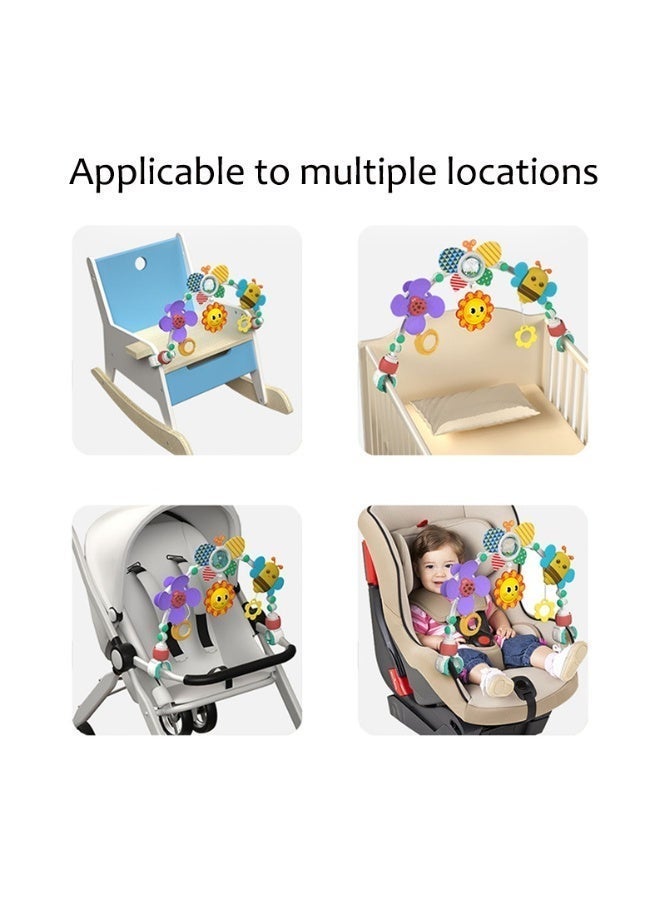 Newborn Baby Mobile Hanging Toy for Car Seat and Stroller Attachment Soothing Educational Infant Toy 28x6x28cm 520g for Home Travel and Everyday Use - Image 3
