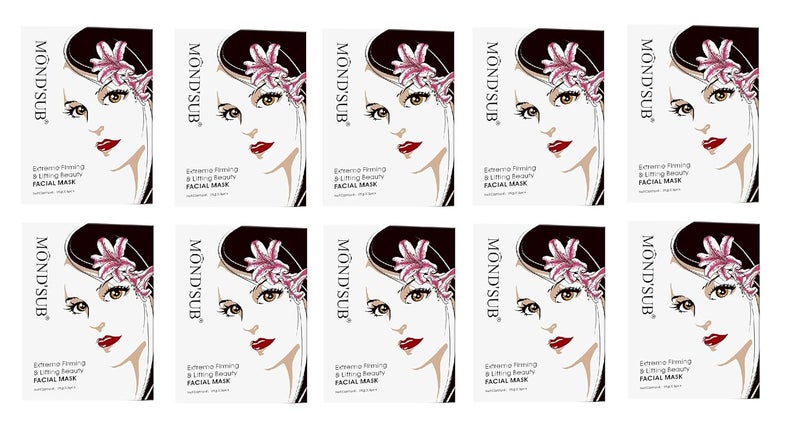 Mond'sub MONDSUB Extreme Firming Lifting Moisturizing Beauty Instant Face Sheet Mask for Glowing Skin Unisex Pack of 10 - Image 1