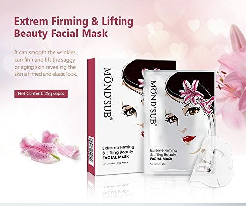 Mond'sub MONDSUB Extreme Firming Lifting Moisturizing Beauty Instant Face Sheet Mask for Glowing Skin Unisex Pack of 10 - Image 2