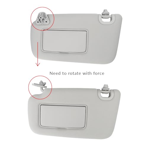 INTGET Driver Side Sun Visor for Nissan Sentra 2013 2014 2015 2016 2017 2018 2019 Accessories Cloth Car Sun Protection Visors Replacement with Mirror (for Unlighted Version) - Image 2