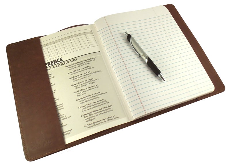Rustic Ridge Leather Rustic Ridge Refillable Leather Composition Notebook - Composition Notebook Cover - Leather Notebook Cover - Fits Moleskine XL 9.75" x 7.5" (Dark Brown) - Image 3