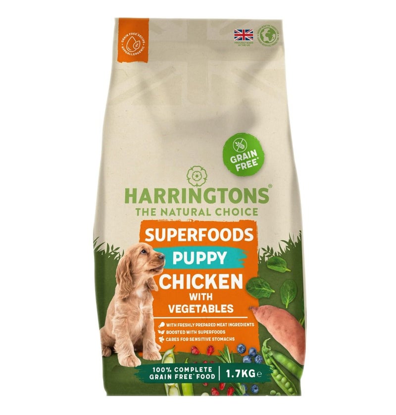 Harringtons Superfoods Chicken with Vegetables Puppy Dry Dog Food 1.7kg - Image 1