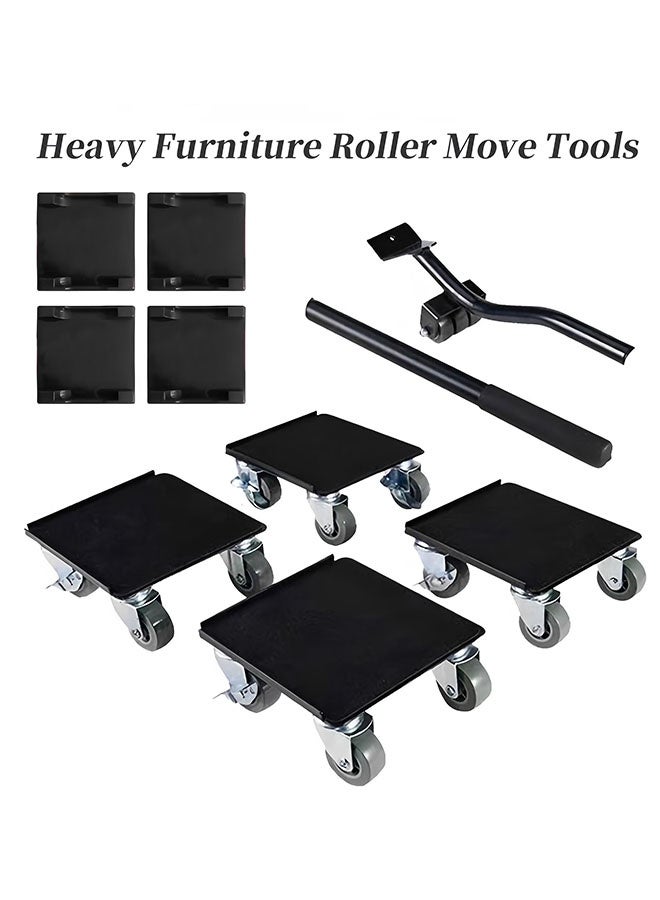 إيليلي عجلات نقل الأثاث، أدوات نقل الأثاث الثقيلة 1300 كجم مع 4 عجلات قابلة للقفل، رافعة أثاث للأرائك والثلاجات، نقل آمن وسهل الانزلاق - Image 1