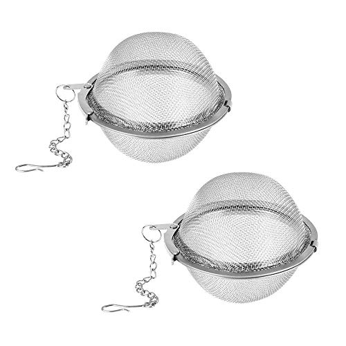 Golf Tea Steeper, 2Pcs Mesh Tea Infuser Premium Tea Filter Tea Interval Diffuser with Extended Chain Hook for Brew Loose Leaf Tea and Spices & Seasonings - Image 1
