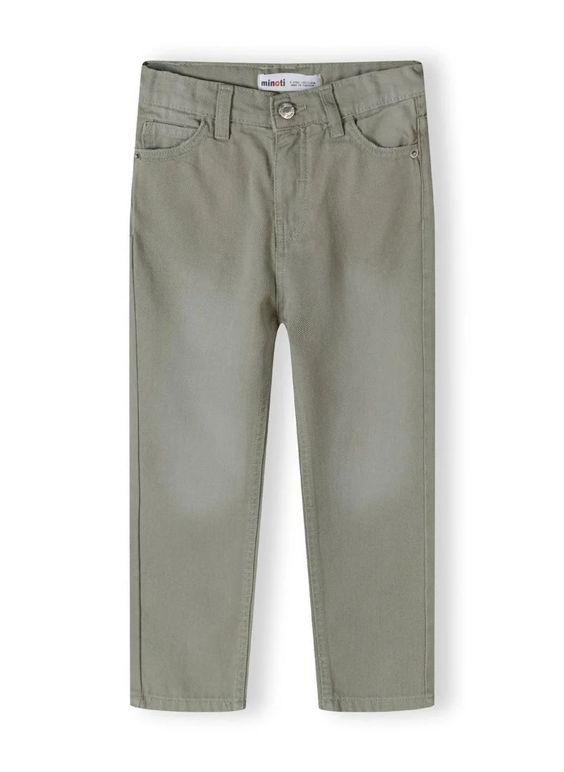 MINOTI Kids Girls Twill Mom Fit Trousers