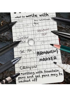 Excefore Waterproof Notebook Pocket Pads 3 X 5 Spiral Memo Paper Notepad Waterproof Pad Black Note Book 3 Pack  - Image 4