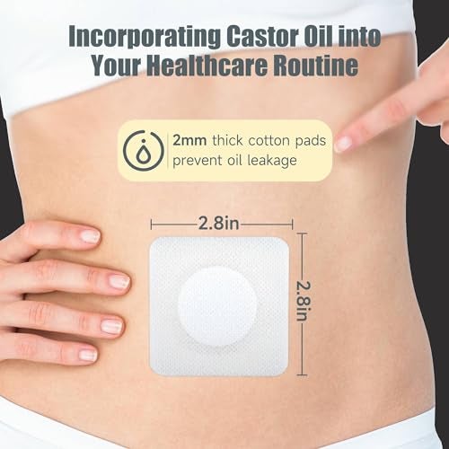 Pedobi 30Pcs Castor Oil Pack Wrap, Castor Oil Patches for Belly Button, Highly Absorbent Self-Adhesive Organic Cotton, No Wash, Easy to Use(Oil Not Included) - Image 5