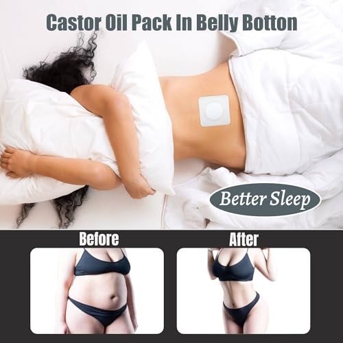 Pedobi 30Pcs Castor Oil Pack Wrap, Castor Oil Patches for Belly Button, Highly Absorbent Self-Adhesive Organic Cotton, No Wash, Easy to Use(Oil Not Included) - Image 3