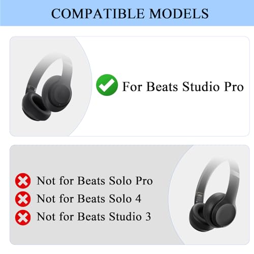 Adhiper طقم استبدال رأس الرأس والزنبرك البديل لسماعات Beats Studio Pro، مجموعة أدوات إصلاح قطع غيار متينة (أزرق داكن) - Image 2