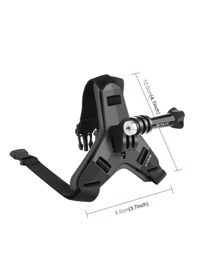 PULUZ Motorcycle Helmet Chin Strap Mount Holder Fixing Bracket Camera Accessoriesfor GoPro, DJI Osmo Action and Other Action Cameras  - Image 2