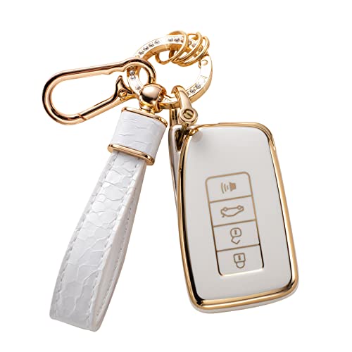 CACARLIKE for key Fob Cover with Keychain Car Key Fob Case Smart Key Protector Holder - Image 1