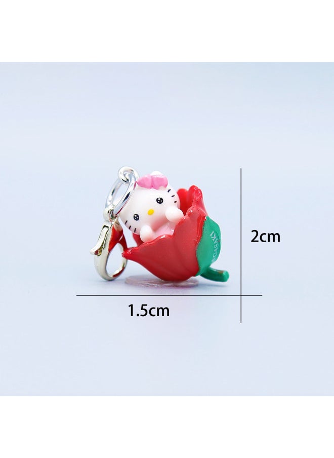 Generic - Hot Sale Mini Small KT Cat Shrimp Clasp Cute Hello Kitty Diy Pendant Bracelet Necklace Bag Decoration-Color:Uniform Satchel Shrimp Buckle - Image 1