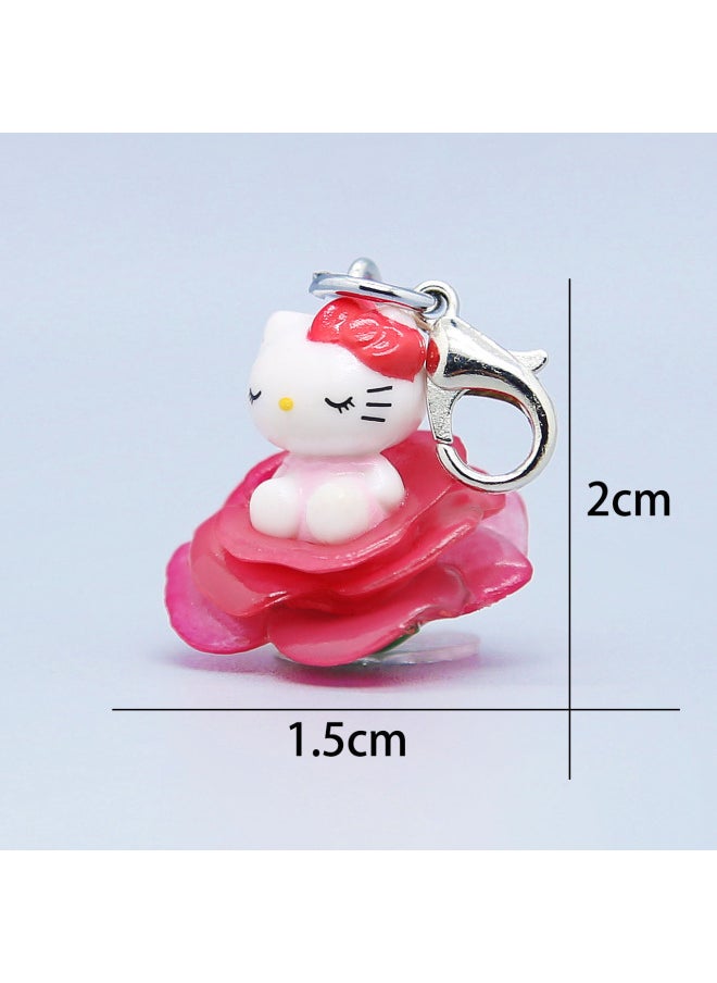 Generic - Hot Sale Mini Small KT Cat Shrimp Clasp Cute Hello Kitty Diy Pendant Bracelet Necklace Bag Decoration-Color:Uniform Satchel Shrimp Buckle - Image 1