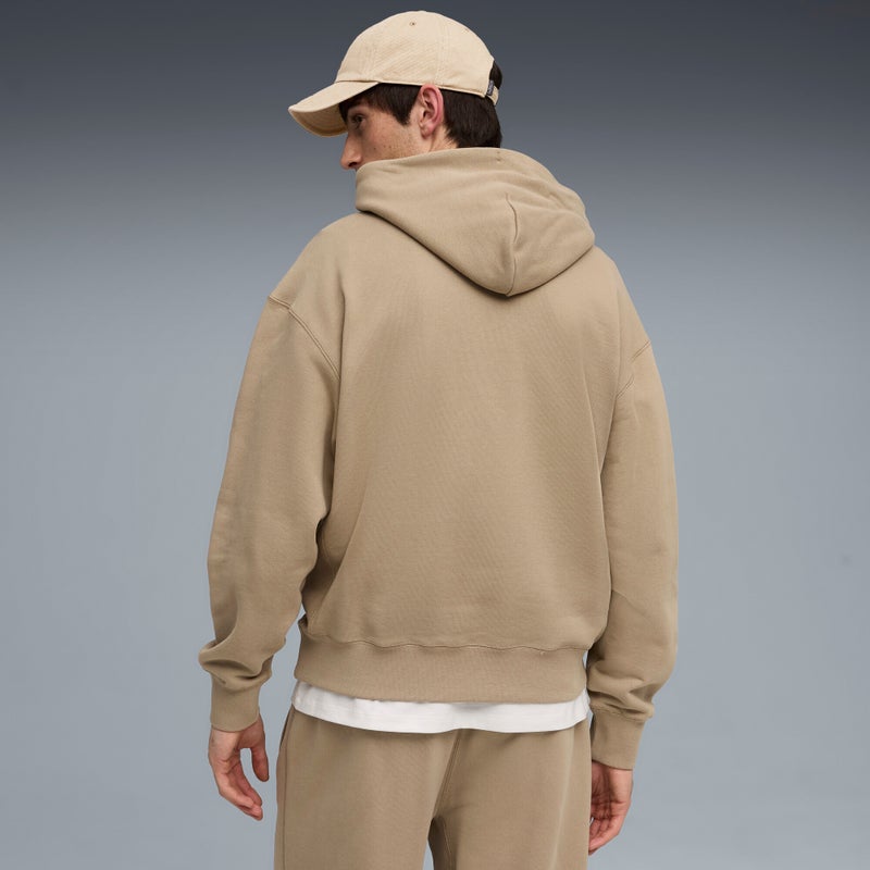 PUMA MMQ Mens Beige Hoodie - Image 2