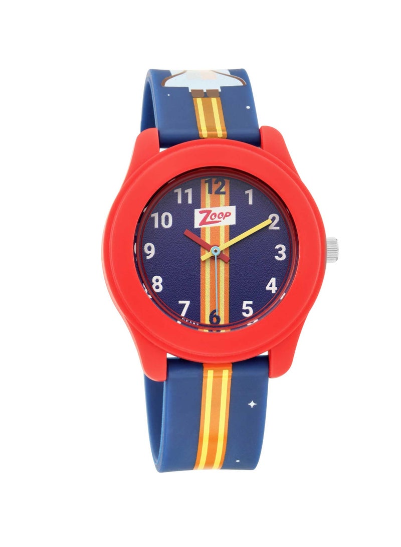 Zoop Blue Dial Silicone Strap Watch - Image 1