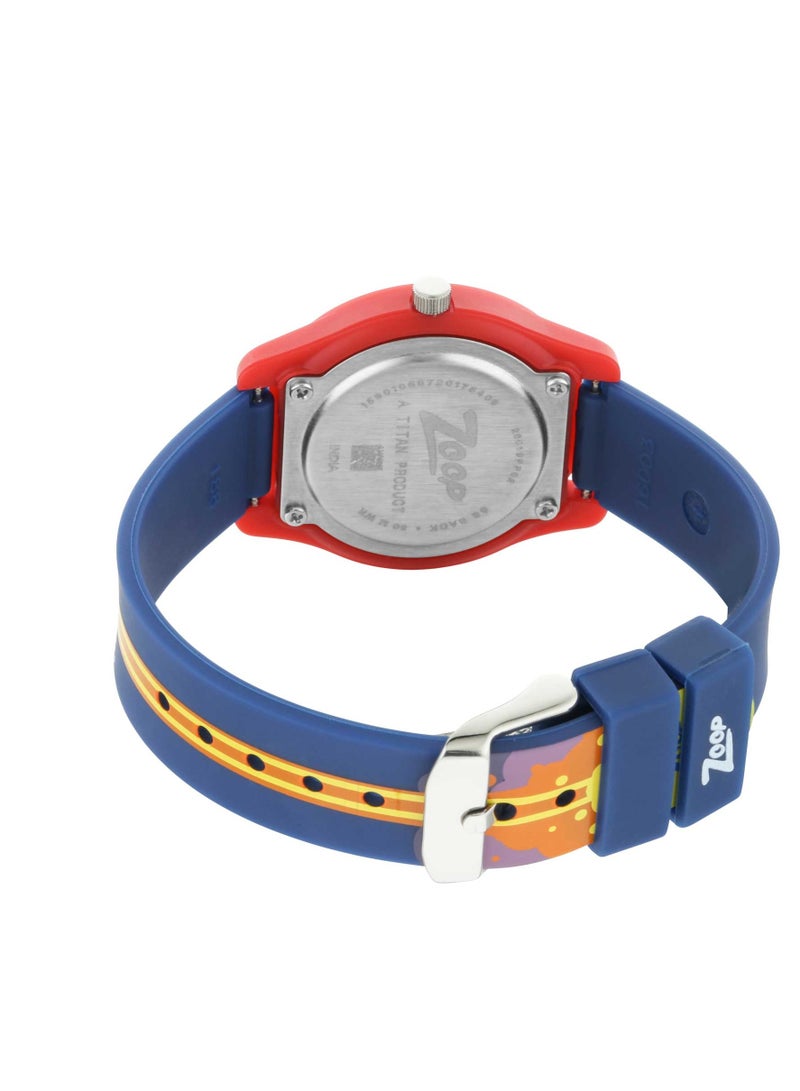Zoop Blue Dial Silicone Strap Watch - Image 4