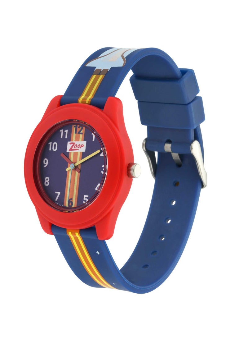 Zoop Blue Dial Silicone Strap Watch - Image 2