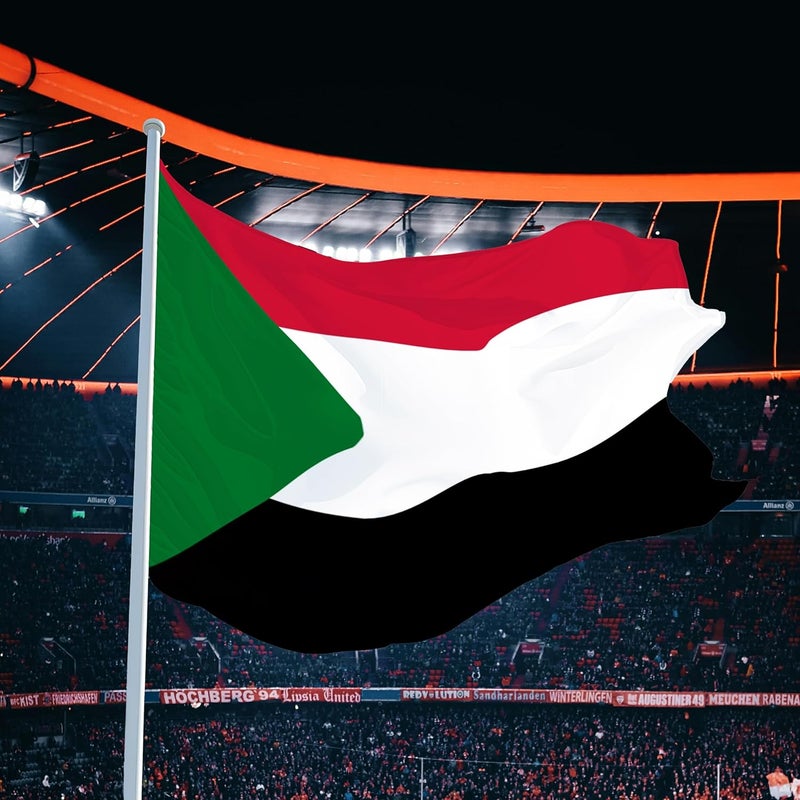 BIGTREE 3x5 Foot Sudan Flag World Cup Soccer Game Sudanese National Flags Brightly Coloured Celebration Parade Party Supplies Patio Decoration Holiday Indoor Outdoor Flag Double Stitched - Image 5