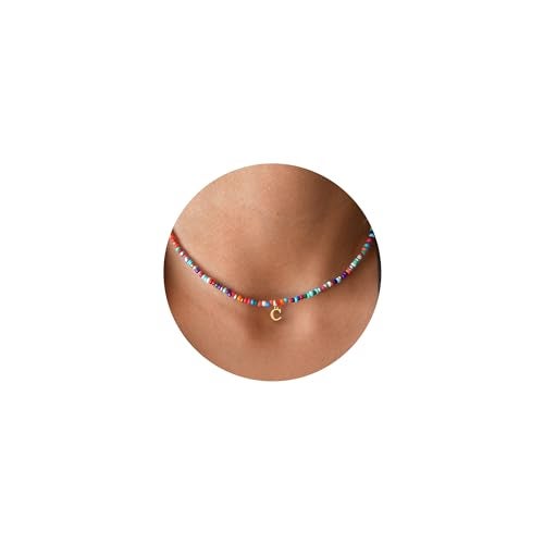 Yoosteel Christmas Gifts for Grandkids Girls Jewelry - Beaded Initial C Necklace for Kids Jewelry 6 7 8 9 10 11 12 13 14 Year Old Girl Birthday Christmas Gifts for Kids Toddler Daughter Niece - Image 1